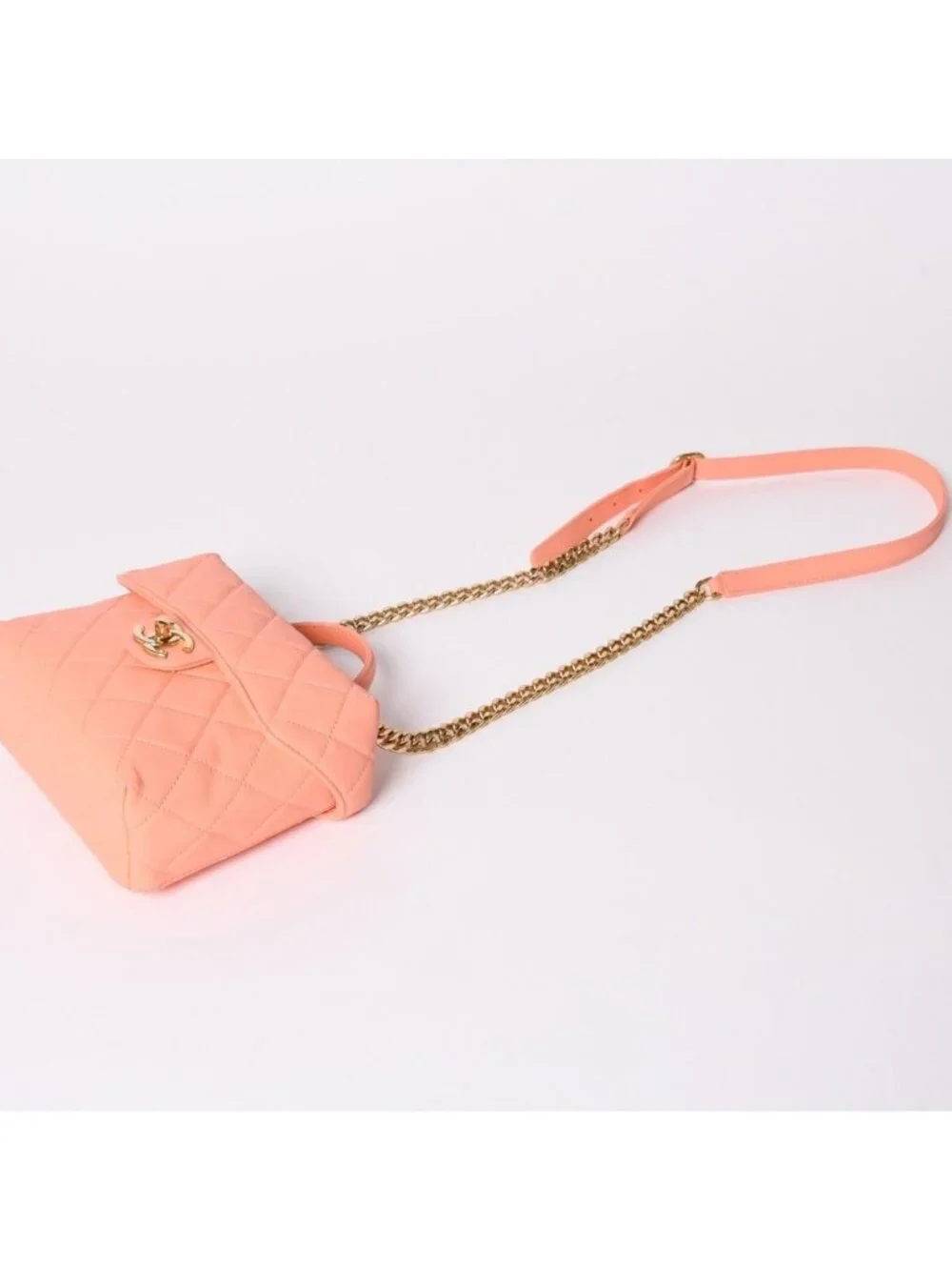 Chanel Vanity Chain Shoulder Bag 2-Way Base CC Logo Caviar Leather Pink
